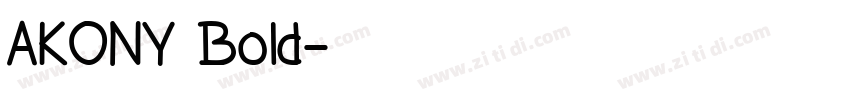AKONY Bold字体转换